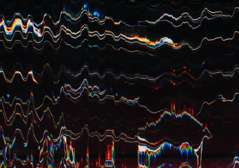 Glitch distortion noise interference signal error イラスト素材