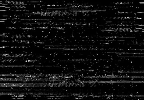Glitch distortion screen, VHS video glitch effect Stock Illustration