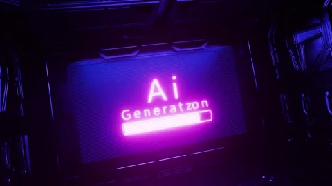 Glitch effect of AI-generated Stock Footage 340910321