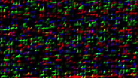 Glitch effect and scratches texture. TV screen with glitches and damage. Ideal Stock-Footage 197510791