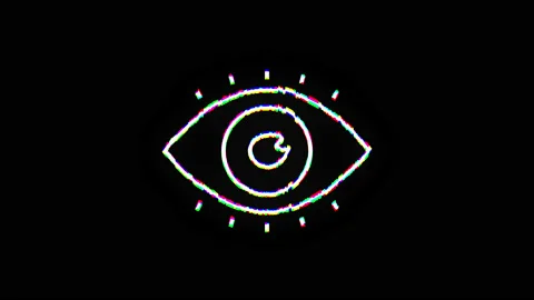 Glitch effect animation of the Eyesight icon. Stock Footage 149693491