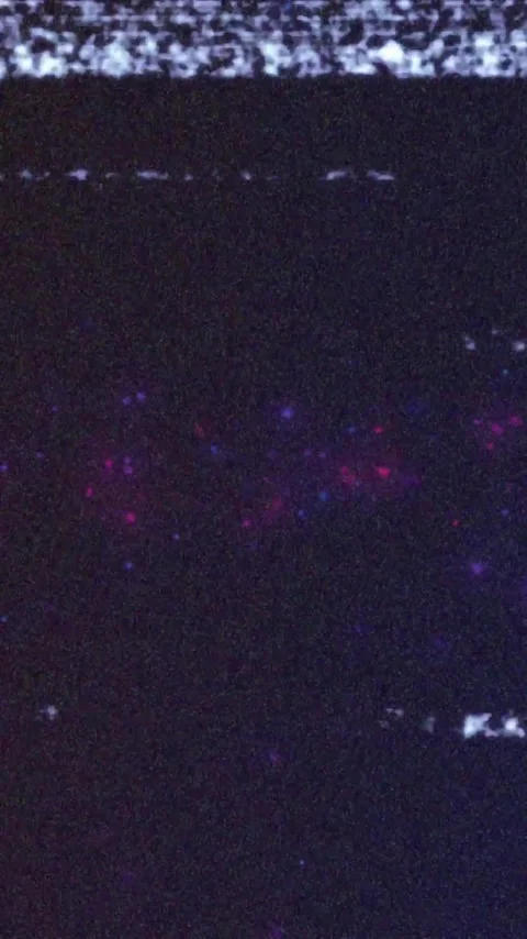 Glitch effect animation over cosmic background with purple and blue hues Stock Footage 343645399
