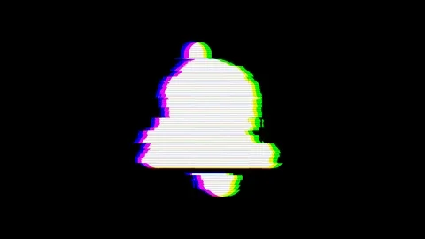 From the Glitch effect arises bell symbo... | Stock Video | Pond5