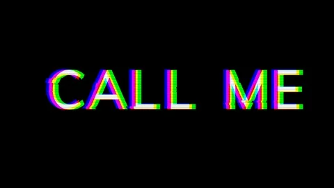 From the Glitch effect arises common expression CALL ME. Then the TV turns off. Vídeo Stock 106963964