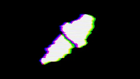 From the Glitch effect arises eye dropper symbol. Then the TV turns off. Alpha Stock Footage 103534996