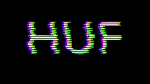 From the Glitch effect arises ISO code currency HUF. Then the TV turns off. Stock Footage 107157297