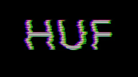 From the Glitch effect arises ISO code currency HUF. Then the TV turns off. Stock Footage 107157367
