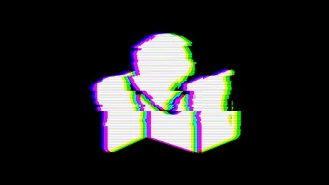 From the Glitch effect arises map marked symbol. Then the TV turns off. Alpha Stock Footage 103752127