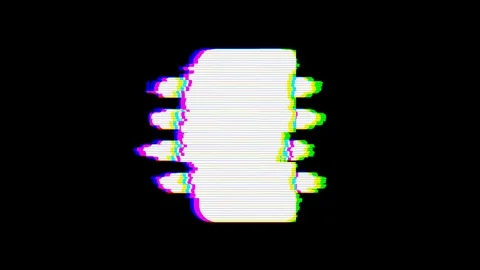 From the Glitch effect arises microchip symbol. Then the TV turns off. Alpha Stock Footage 103805348