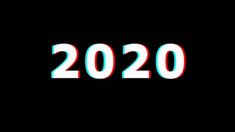 From the Glitch effect arises new year text 2020. New Year's Eve. Video stock 120265150