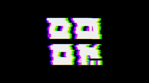 From the Glitch effect arises qrcode symbol. Then the TV turns off. Alpha Stock Footage 103821678
