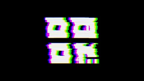 From the Glitch effect arises qrcode symbol. Then the TV turns off. Alpha Stock Footage 103829954