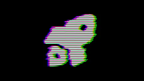 From the Glitch effect arises rocket launch symbol. Then the TV turns off. Alpha Stock Footage 132419795