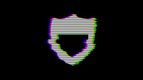 From the Glitch effect arises route interstate symbol. Then the TV turns off. Stock Footage 132414608