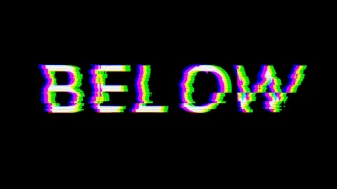 From the Glitch effect arises text BELOW... | Stock Video | Pond5