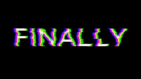 From the Glitch effect arises text FINAL... | Stock Video | Pond5