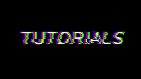 From the Glitch effect arises text TUTORIALS. Then the TV turns off. Alpha Stock Footage 105621053