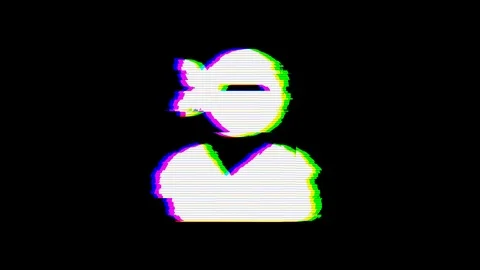 From the Glitch effect arises user ninja | Stock Video | Pond5