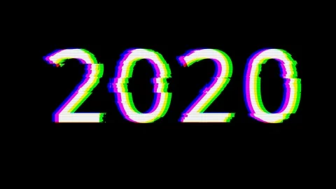 From the Glitch effect arises year 2020.... | Stock Video | Pond5