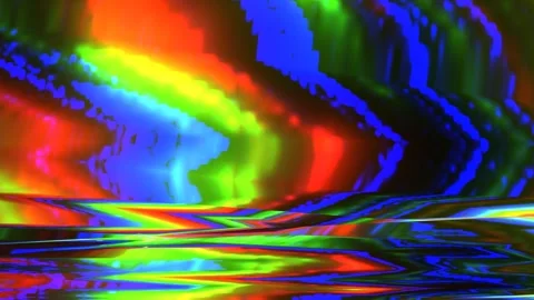 Glitch Effect Background Animation With Colorful Curvy And Wavy Lines Stock Footage 296684353