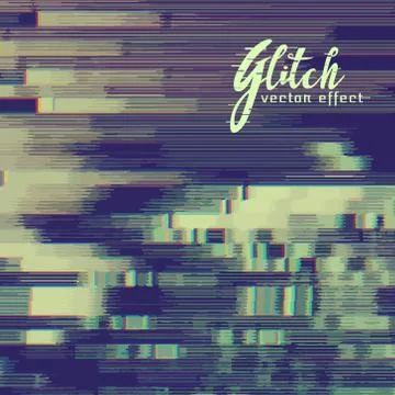 Glitch effect background with distortion Illustrazione stock