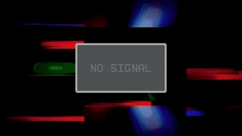 Glitch effect background with no signal text overlay for digital error visu.. Stock Footage 337159641