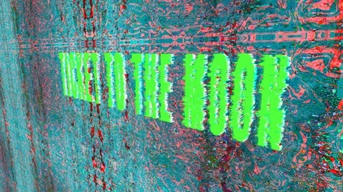 Glitch with the effect of bright colors and the inscription Ticket to the moon. Stock Footage 118115383