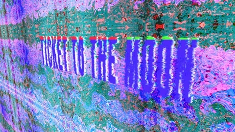 Glitch with the effect of bright colors and the inscription Video stock 118141044