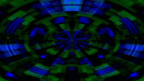 Glitch Effect Circular Radial Pattern Background Loop Video Elliptical Stock Footage 197450451