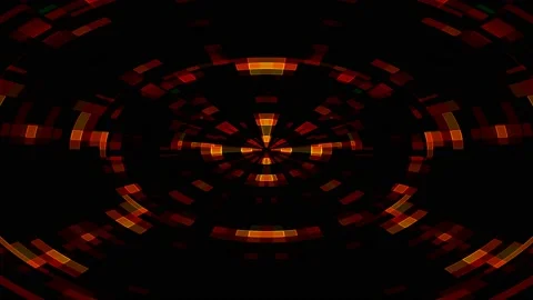 Glitch Effect Circular Radial Pattern Background Loop Video Elliptical Stock Footage 197450453