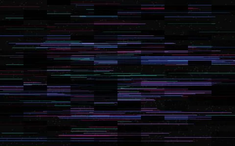Glitch effect. Color glitched lines. Digital video error. Dark cyberpunk 스톡 일러스트