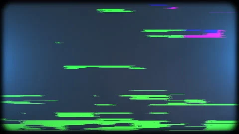 Glitch effect. CRT TV screen effect. Damage to the video signal with colored Stock Footage 313678622