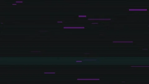 Glitch Effect Dynamic Digital Data Stream with Purple Lines 库存影片 334511398