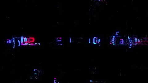 Glitch effect footage of cyber war. red blue and purple color glitch. Stock Footage 175065486