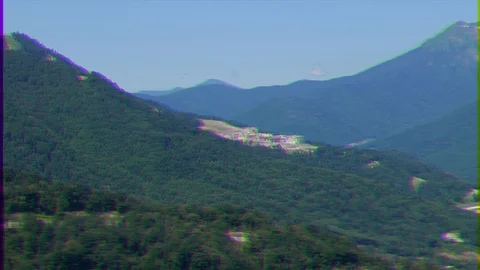 Glitch effect. Gorky Gorod 960, Sochi, Russia Vídeo Stock 106819118