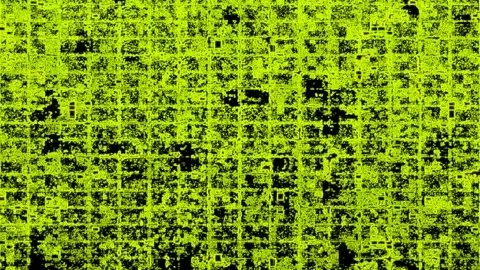 Glitch Effect on Grid - Motion Graphic Corruption Pattern Tile Video stock 302117233
