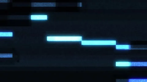 Glitch effect with holomatrix. Digital pixel hologram noise glitch effect on Stock Footage 255436903