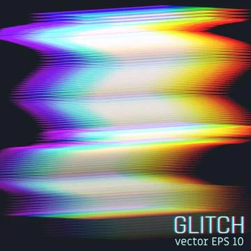 Glitch effect of horizontal stripes. 스톡 일러스트