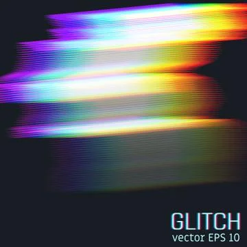 Glitch effect of horizontal stripes. 스톡 일러스트