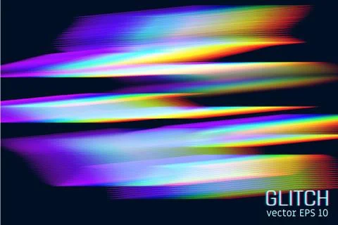 Glitch effect of horizontal stripes. Stock Illustration