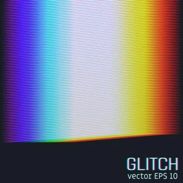 Glitch effect of horizontal stripes. Stock Illustration