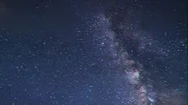 Glitch Effect. Milky Way. Clouds And Moonrise. Plateau Kara-Say. Kyrgyzstan. Stock Footage