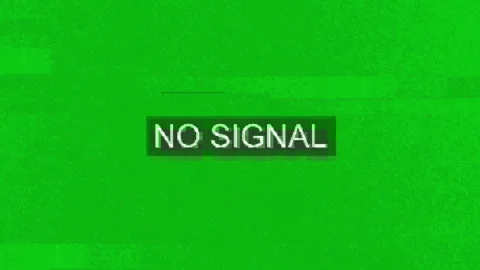 Glitch effect. No signal. Green screen. Bad interference. Glitch defects, noise Stock Footage 306248043