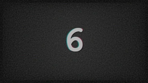 Glitch Effect Numeric Countdown Sequence 库存影片 347894827