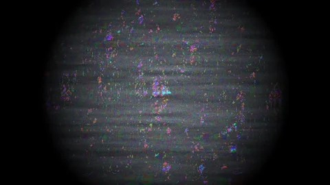 Glitch effect on screen with colorful distortions at night Stock Footage 338226994