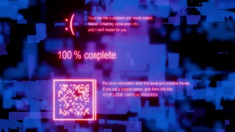 Glitch effect of a system error. Stock Footage 341901087
