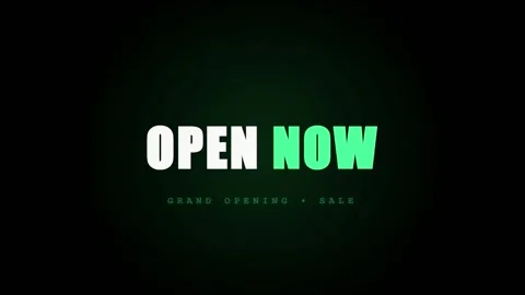 Glitch Effect Text Animation for Grand Opening Sale with Digital Distortion on Stock Footage 345750848