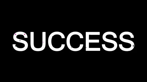 Glitch effect text success on black background Stock-Footage 337465005