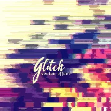 Glitch effect vector background Stock Illustration