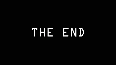 Glitch THE END word on black background. Stock Footage 168621932